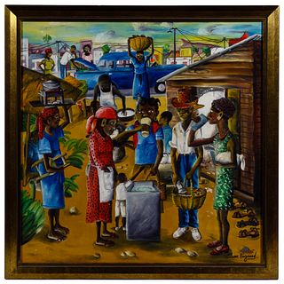 Wilson Bigaud (Haitian, 1931-2010) Oil on Panel