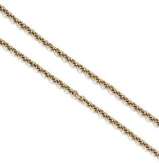 A 14 Karat Yellow Gold Fancy Link Necklace, German, 49.20 dwts.