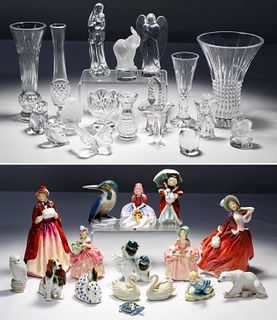 Lalique, Baccarat, Waterford, Royal Doulton, Herend Assortment