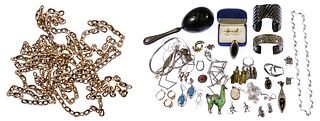 Mixed Gold and Sterling Silver Jewelry Assortment