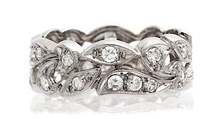 A White Gold and Diamond Eternity Band, 2.50 dwts.