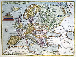 Ortelius Map of Europe, circa 1579 - Courtesy Charles Edwin Puckett