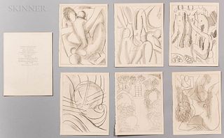 After Henri Matisse (French, 1869-1954) Six Soft-ground Etchings from Ulysses by James Joyce, 1935, edition of 1,500, published and pri