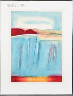 Yale Epstein (American, b. 1934) Mesa Valley XVI. Titled in pencil l.l., signed "Yale Epstein" l.r. Mixed media including monotype prin