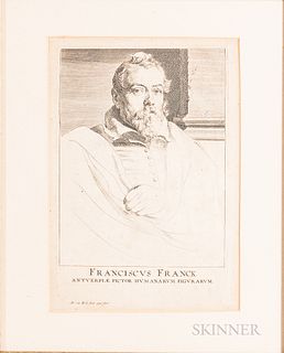 Anthony van Dyck (Flemish, 1599-1641) Franciscus Franck, from Iconographie, ou, Vies des hommes illustres du XVII. siecle, 1759, with p
