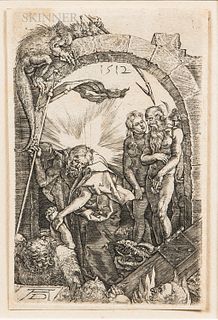 Two Framed Old Master-style Prints:,  After Albrecht Dürer (German, 1471-1528), The Harrowing of Hell, 1512, from the Small Engraved Pa