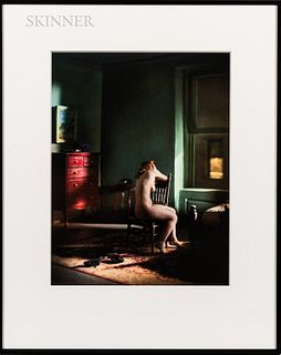 Richard Tuschman (American, b. 1956) Green Bedroom (4AM), from the series Hopper Meditations. Titled, numbered, signed, dated, and insc