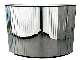 Art Deco Mirrored & Ebonized Standing Dry Bar