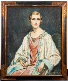 Albert Sterner Portrait of a Woman Pastel on Paper