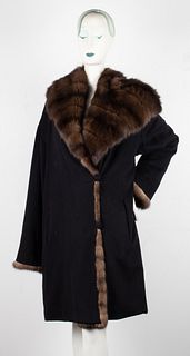 J. Mendel Paris Mink Fur Trimmed Coat