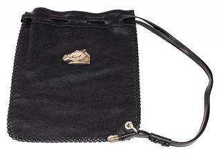 Kieselstein-Cord Black Leather Handbag/Backpack