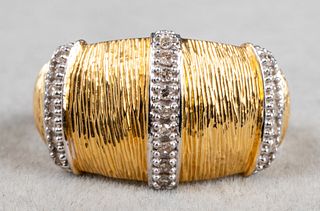 Buccellati Inspired 14K Yellow Gold & Diamond Ring