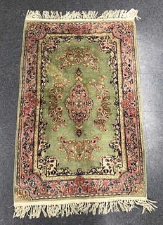 Traditional Floral Pink & Green Rug, 3' x 4' 6"