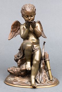 Lemire Manner "Cupid" Bronze Sculpture