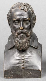 Chardigny "Galileo" Bronze Bust Desk Sculpture