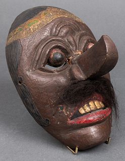 Antique Wayang Topeng Theatre Mask, Indonesia