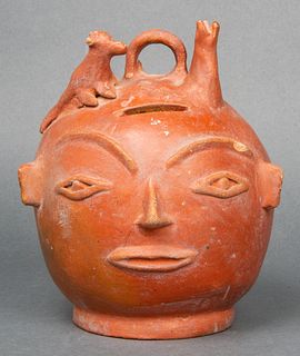 Pre-Columbian Style Pottery Head