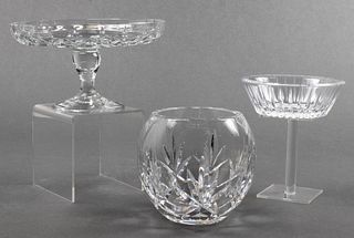 Cut Crystal Glassware, Group of 3