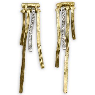 18 Karat Gold & Diamond Hanging Earrings