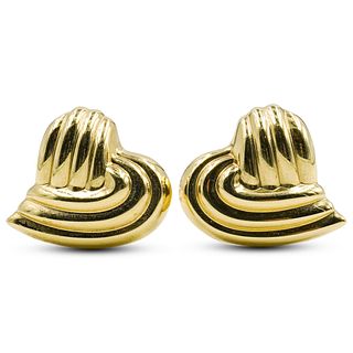 14K Gold Earrings Heart Shape