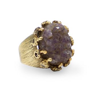 Vintage 14k Gold and Amethyst Ring