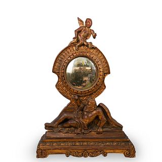 19th Cent. Carved Wooden Monastery Mirror
