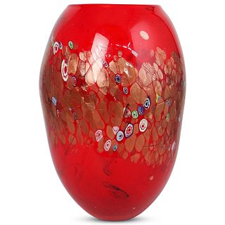 Red Murano Cristalleria Vase