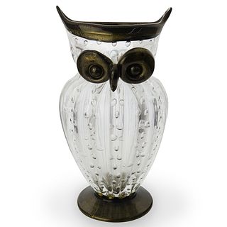 Gambaro & Poggi Murano Owl Vase