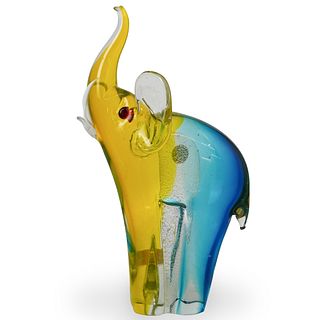 Vintage Murano Glass Elephant Sculpture
