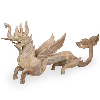 Wood Carved Balinese Dragon