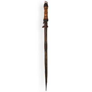 African Carved Bone Sword