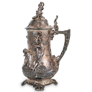 Large WMF Silver Plated Figural Stein