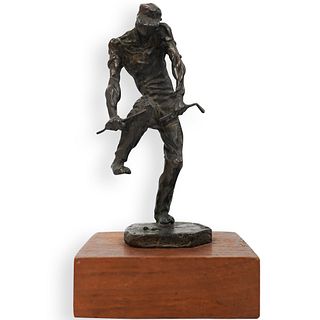 Bronze "Angry Golfer" Sculpture