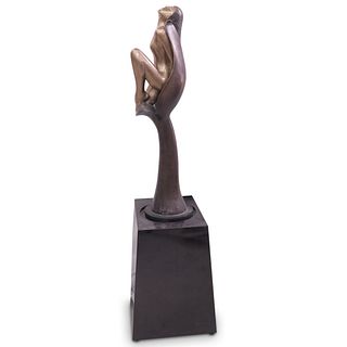 Hans Schleeh (1928-2001) "Spring Flower" Nude Figural bronze