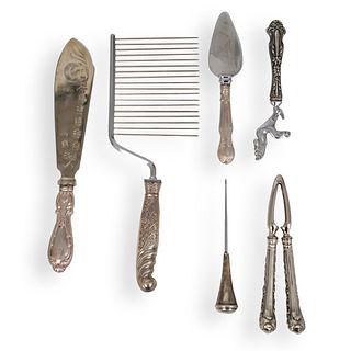(6 Pc) Sterling Silver Handle Grouping