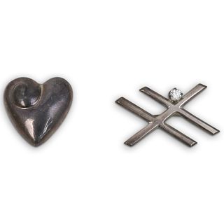 (2 Pc) Sterling Silver Brooches