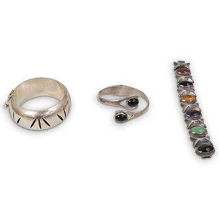 (3 Pc) Mexican Sterling Jewelry Collection