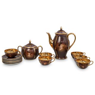 (14 Pc) Czechoslovakian Porcelain Tea Set