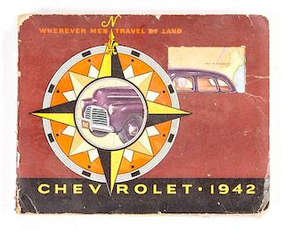 1942 CHEVROLET SHOWROOM DOUBLE ALBUM PROMOTIONAL BOOK