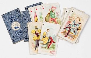 RED BOOT LONG CUT TOBACCO PLAYING CARDS, LOT OF 40