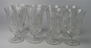 SET OF (8) LARGE WATERFORD WINE GLASSES LISMORE
