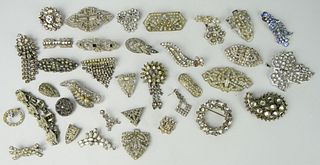 LARGE LOT OF VINTAGE SILVERTONE MARCASITE JEWELRY