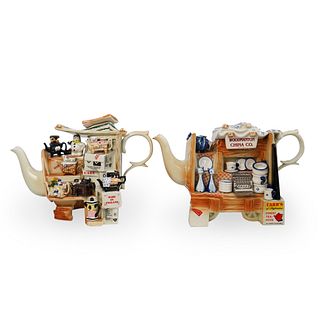 (2 Pc) Cardew Design Porcelain Tea Pots