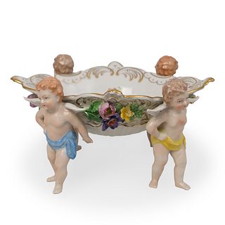 Dresden Porcelain Figural Bowl
