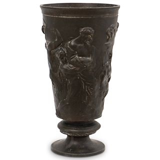 Bronze Greco Roman Figural Goblet