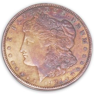 Morgan Silver Dollar (1921-P) Toned