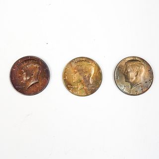(3 Pc) Kennedy Half Dollars (1967-P) (1967-P) (1977) Toned