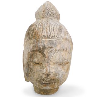Carved Stone Guan Yin Head