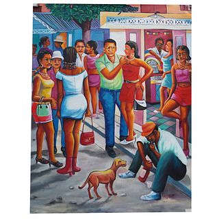 Nixon Pierre (Haitian, 20th Cent.) Oil on Canvas