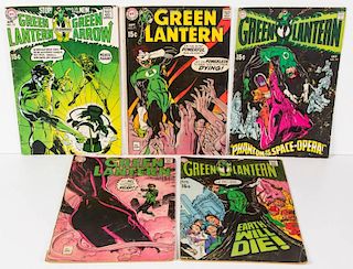 GREEN LANTERN COMIC BOOKS, LOT OF FIVE